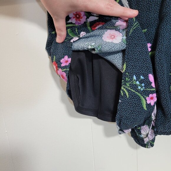 Adam Levine Medium Dark Green Bright Floral Flowy Lightweight Summer Romper - Picture 5 of 11